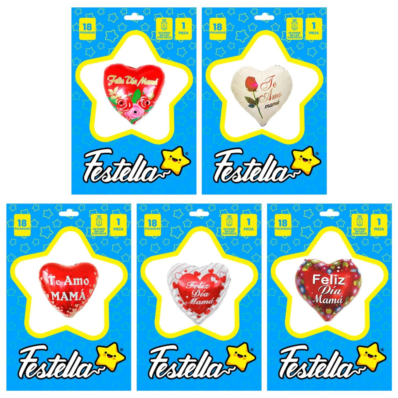CS-3921 GLOBO CORAZON FELIZ DIA MAMA 18"