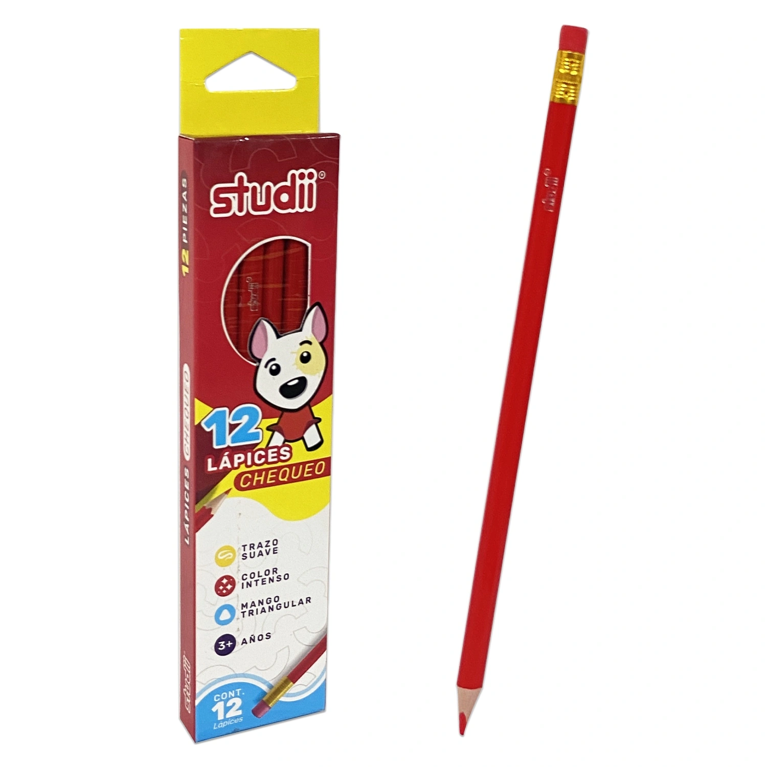 STD240-12 CAJA DE LAPIZ ROJO X 12