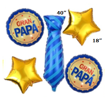 CS-8511 KIT DE GLOBOS CORBATA PAPA X 5