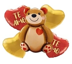 CS-8523 KIT GLOBO OSO Y CORAZONES X4