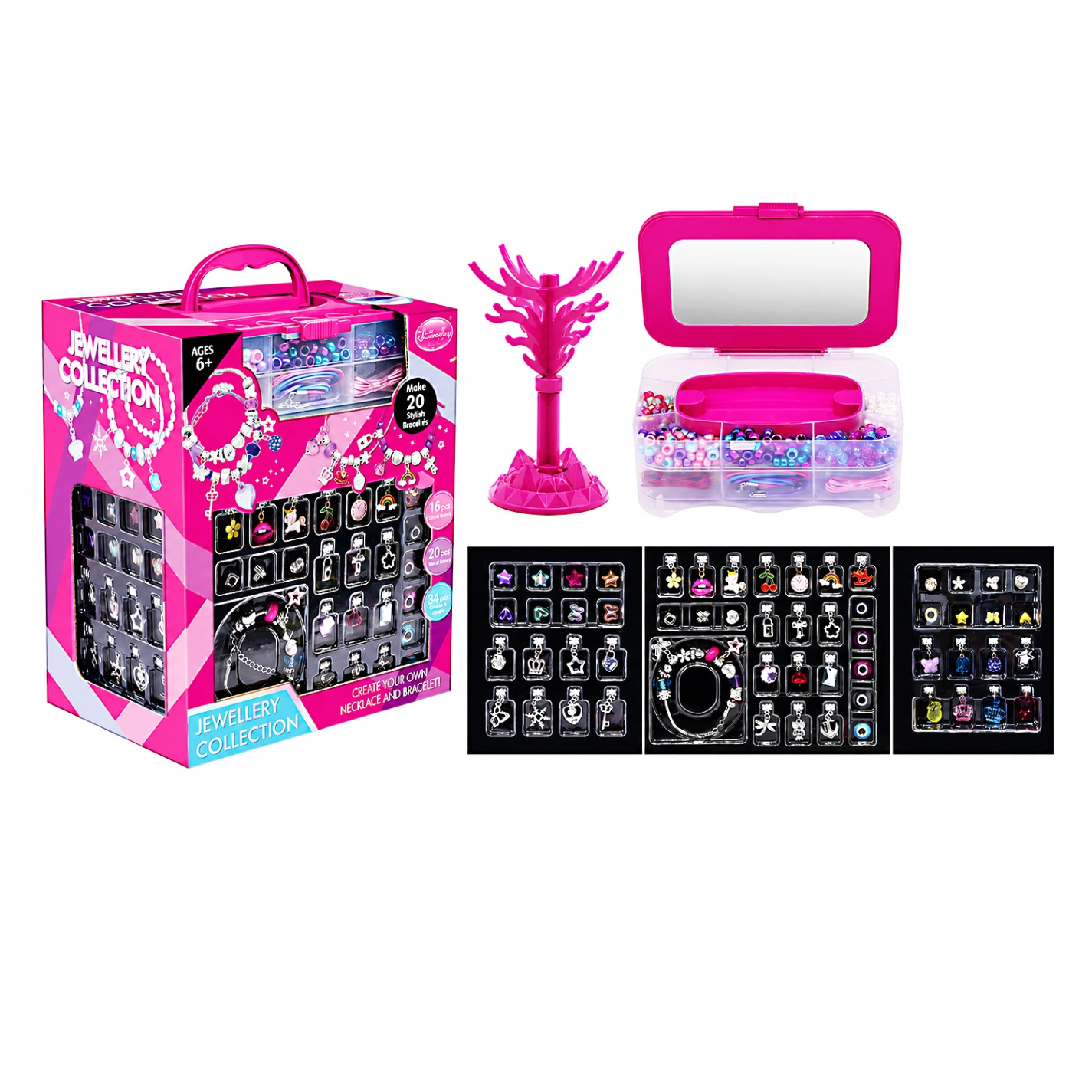 11611 SET PARA HACER COLLAR Y PULSERAS CON MINI ORGANIZADOR