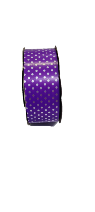 CE9X25|2510 CINTA ESTAMPADA MORADA CON PUNTOS