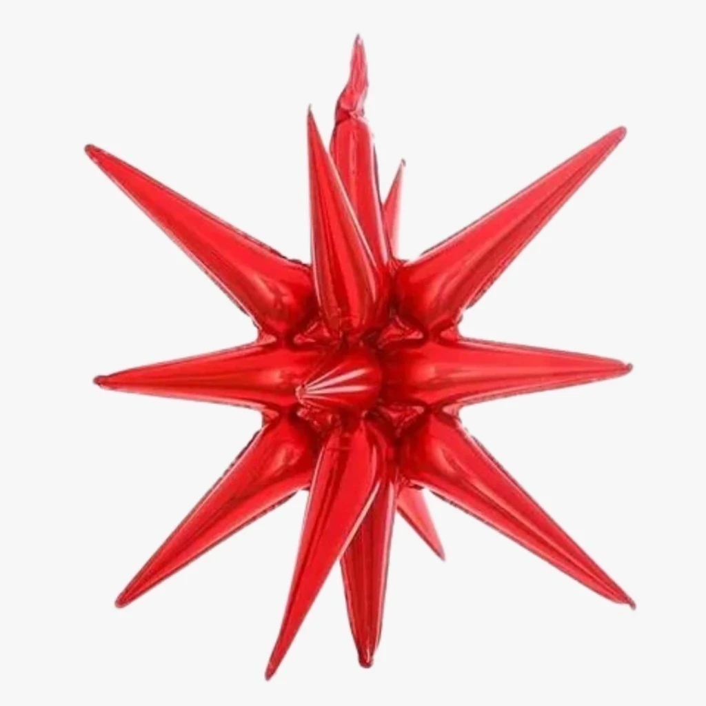 CS-6142RJ GLOBO ESTRELLA X 12PIEZAS ROJO 26"