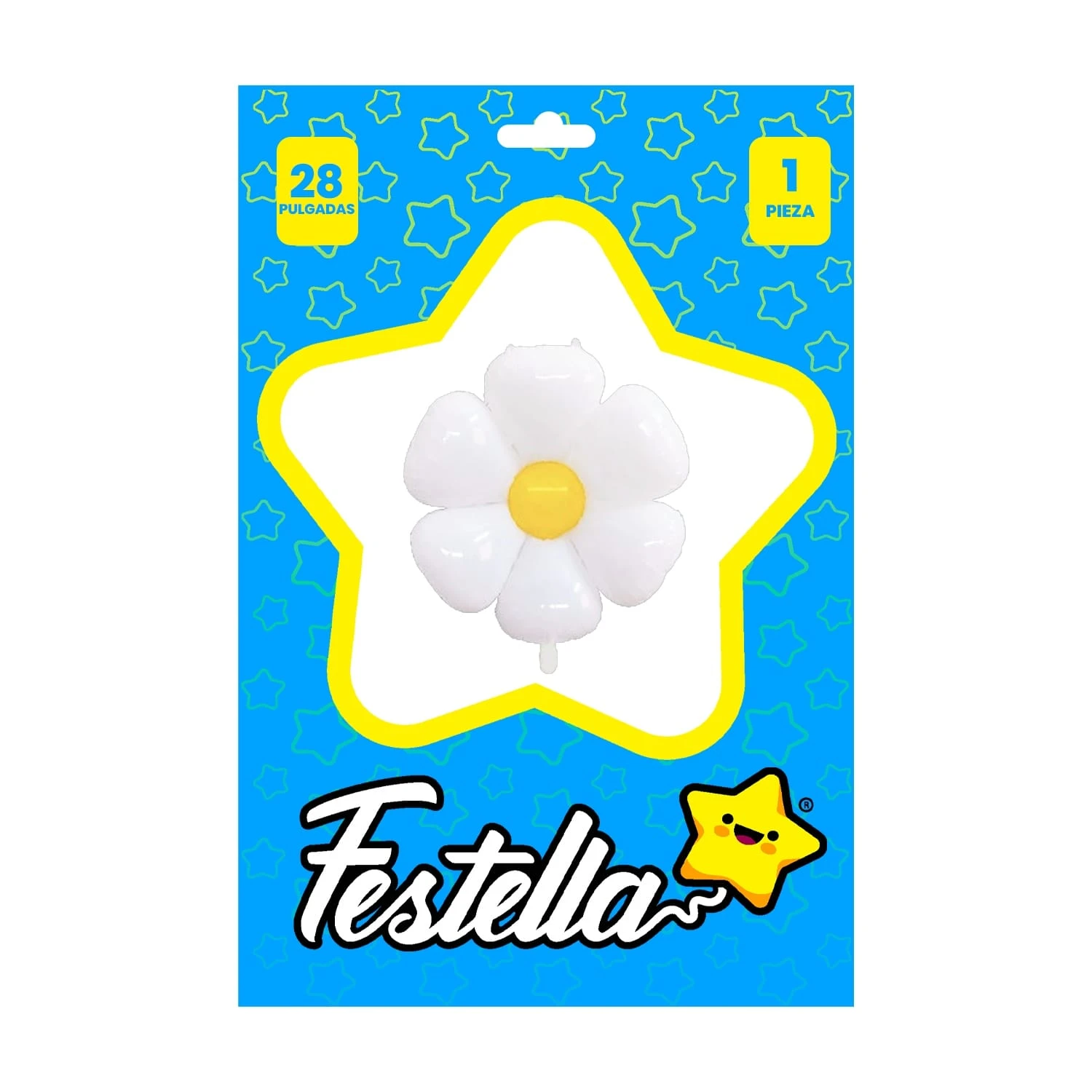 CS-12322B GLOBO FLOR BLANCO 28"