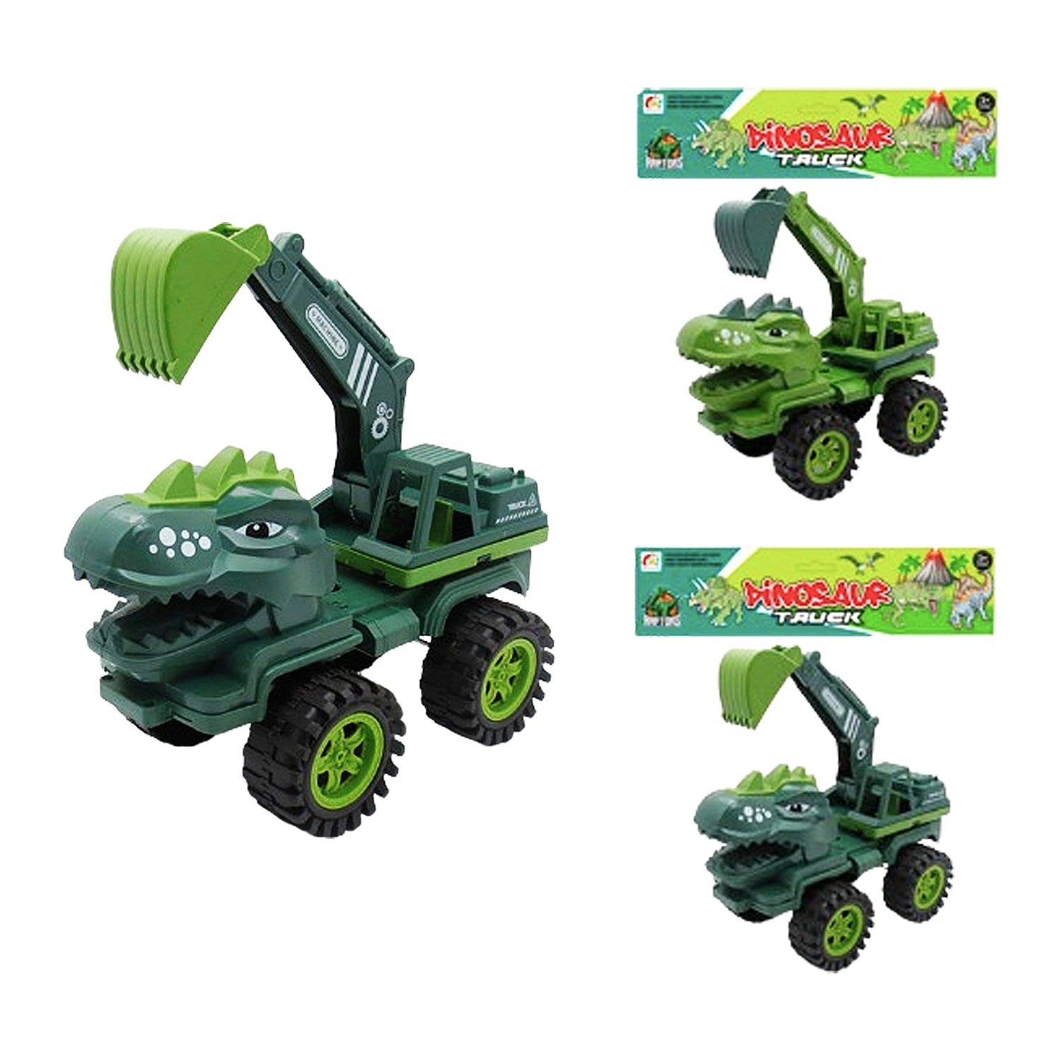 912-A65 SET CARROS DE CONSTRUCCIÓN DINOSAURIO X 4 EN BOLSA