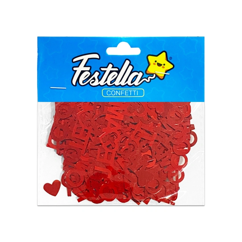 CS-10766 CONFETTI TE AMO ROJO