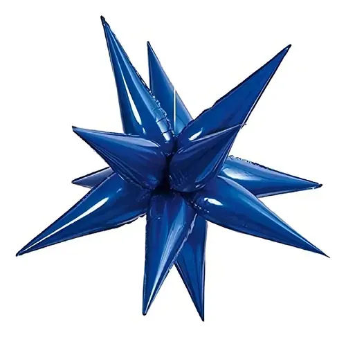 CS-6142AZ GLOBO ESTRELLA X 12 PIEZAS AZUL 26"