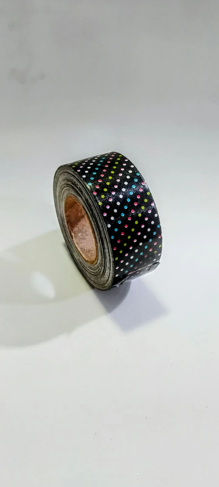 CE50-052 CINTA ESTAMPADA NEGRA CON PUNTOS DE COLORES