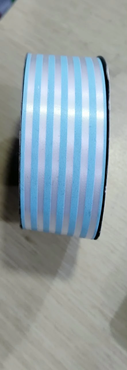 CE9X25|P11-13CINTA ESTAMPADA LINEAS AZUL BLANCO