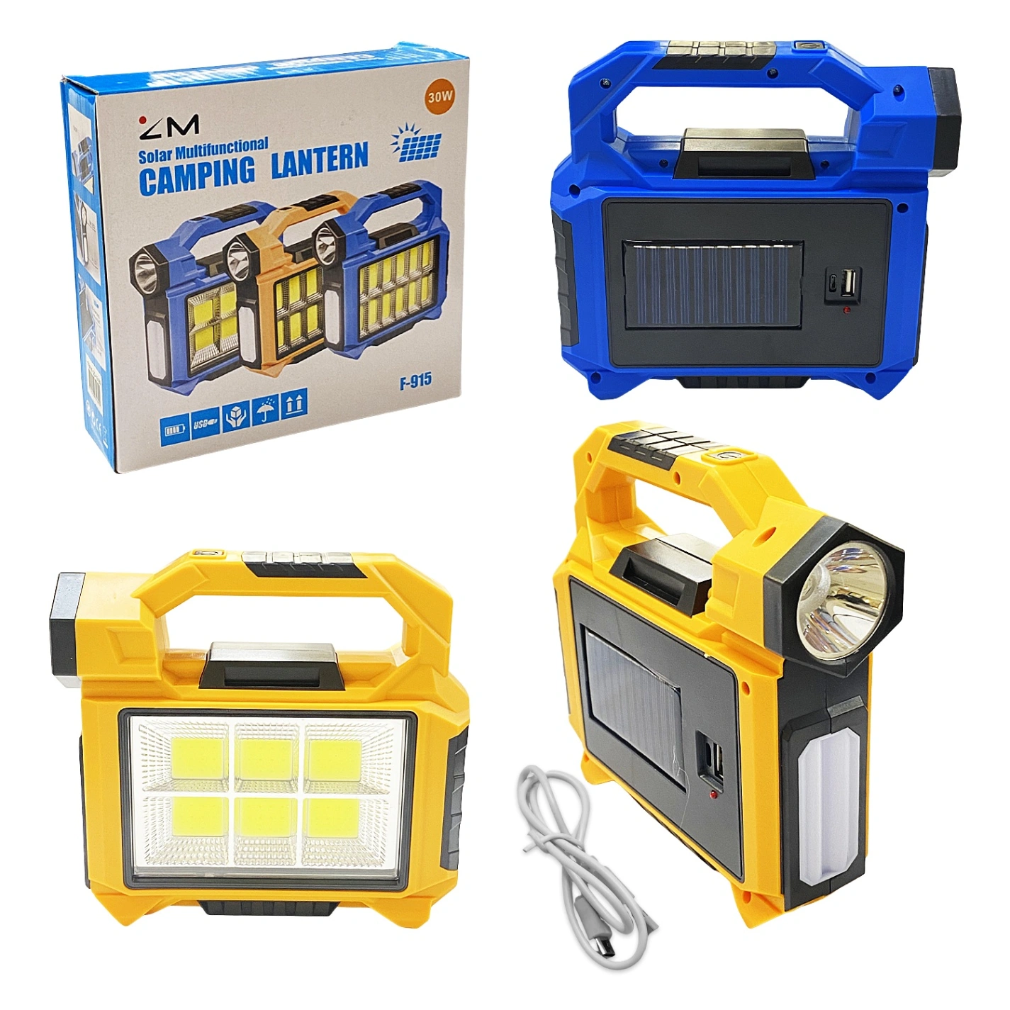 CS-15189 LINTERNA DE TRABAJO RECARGABLE CON LUZ SOLAR