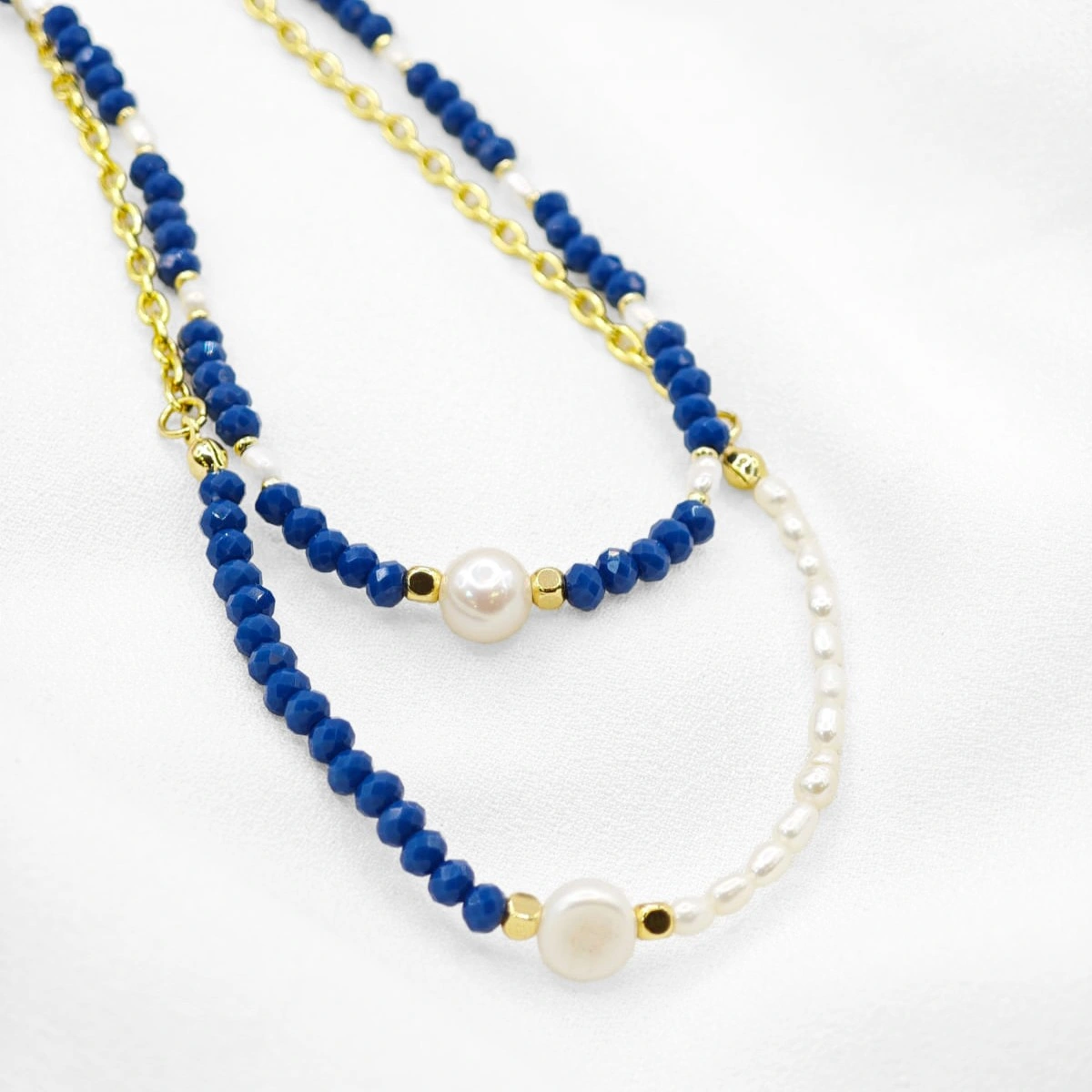 Collar piedras  SXA133623 OLS-AZUL
