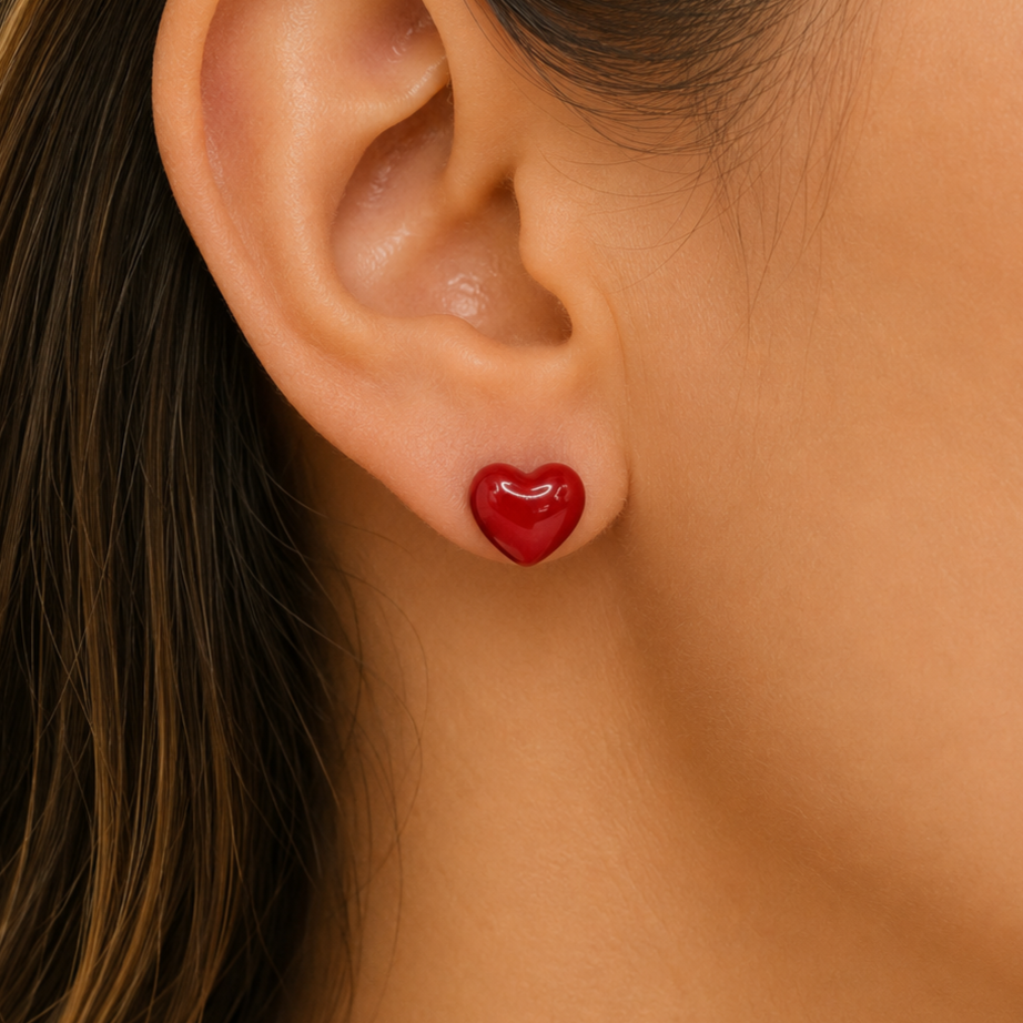 Aro corazón pequeños BXA131919 OLS-ROJO