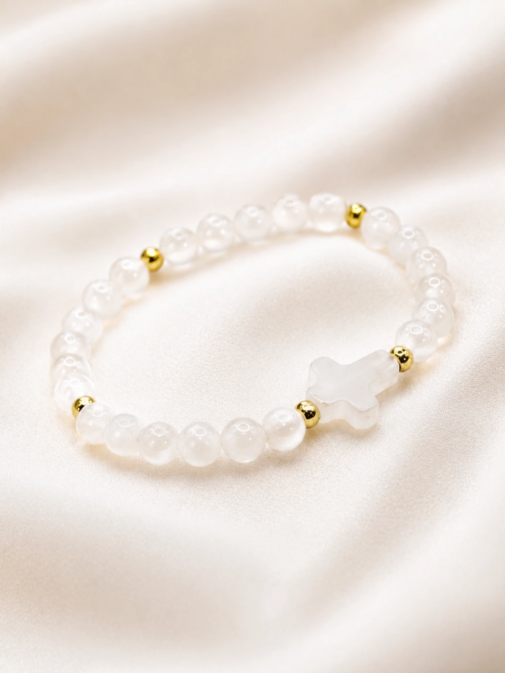 Pulsera piedra naturales PXA133632 OLS-BLANCO