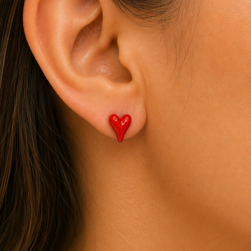 Aro corazón pequeño BXA131906 OLS-ROJO