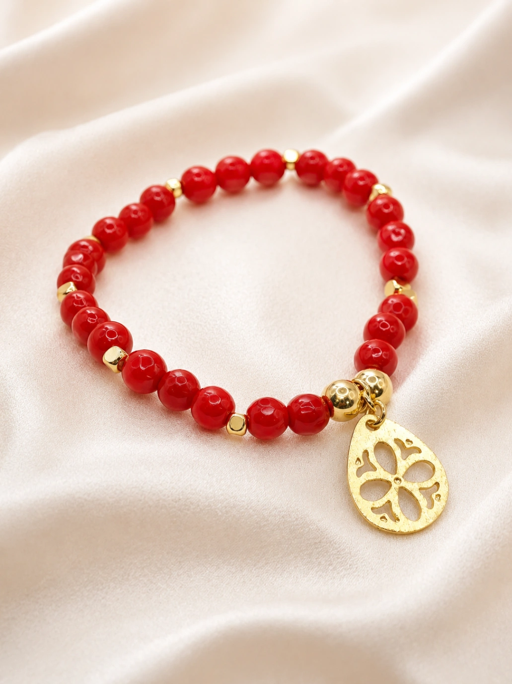 Pulsera piedra rojas PXA1317163 OLS-ROJA