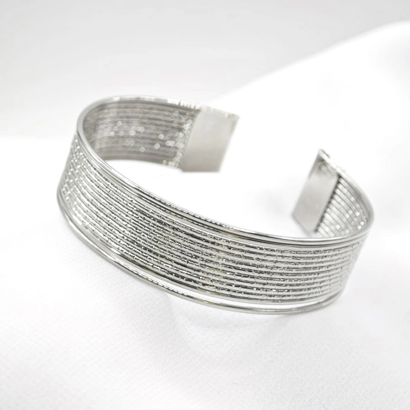 Pulsera Esclava bañada en oro blanco PXA133416 RLS