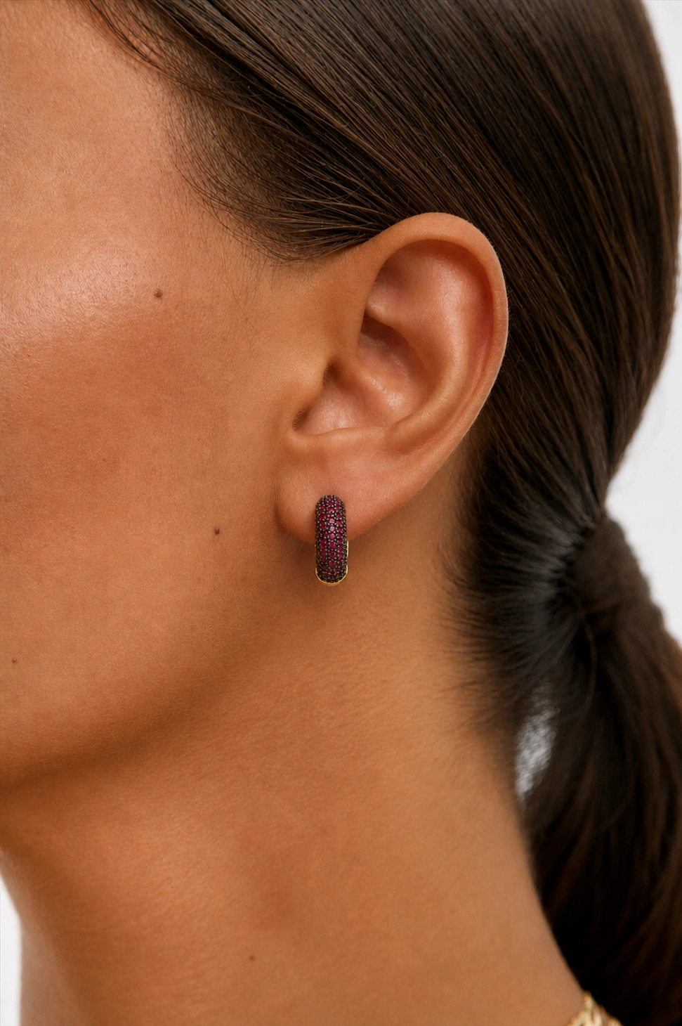 Aros con circones BXA1334363 OLS-FUCSIA
