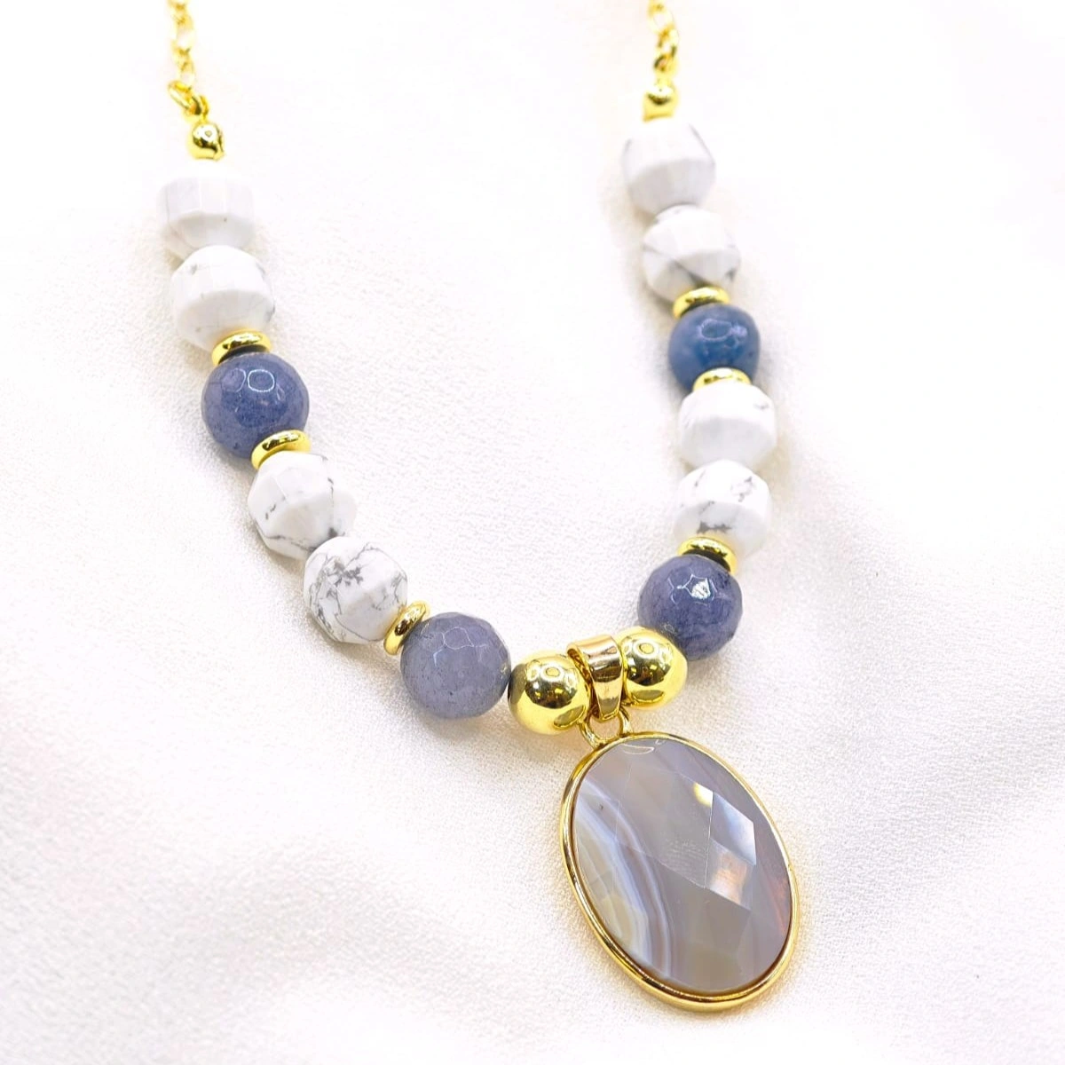 Collar piedra SXA133625 OLS-GRIS