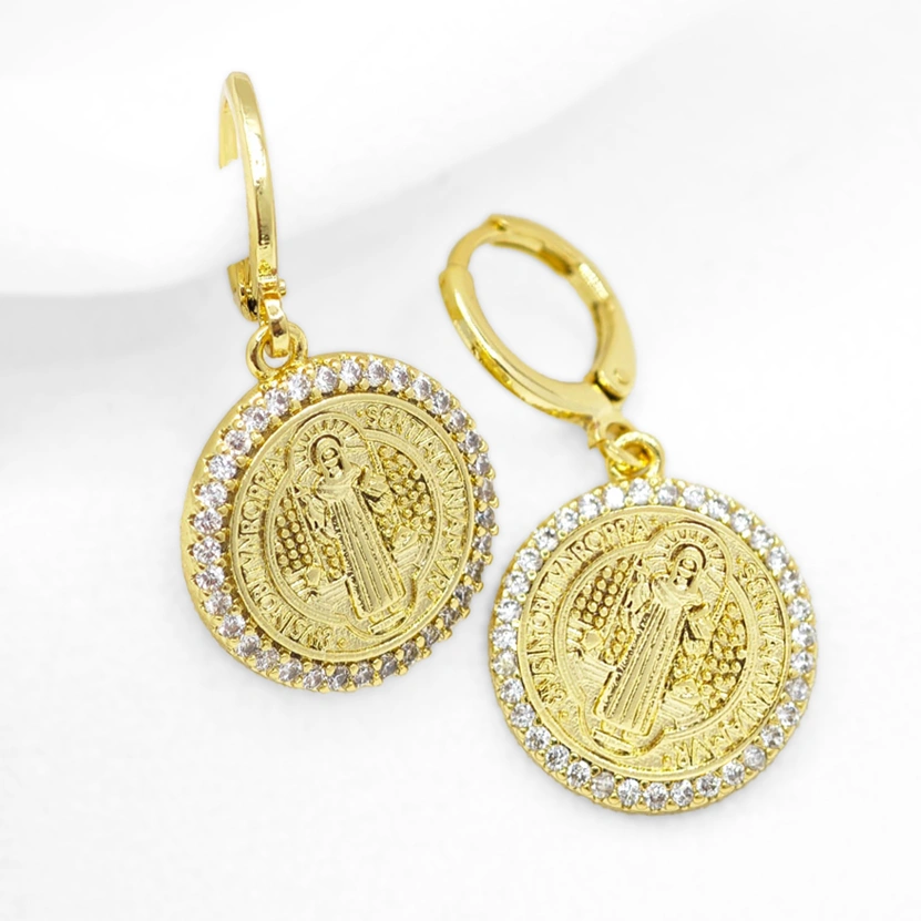 Aros bañados en oro18k San benito BXA133450 OLS