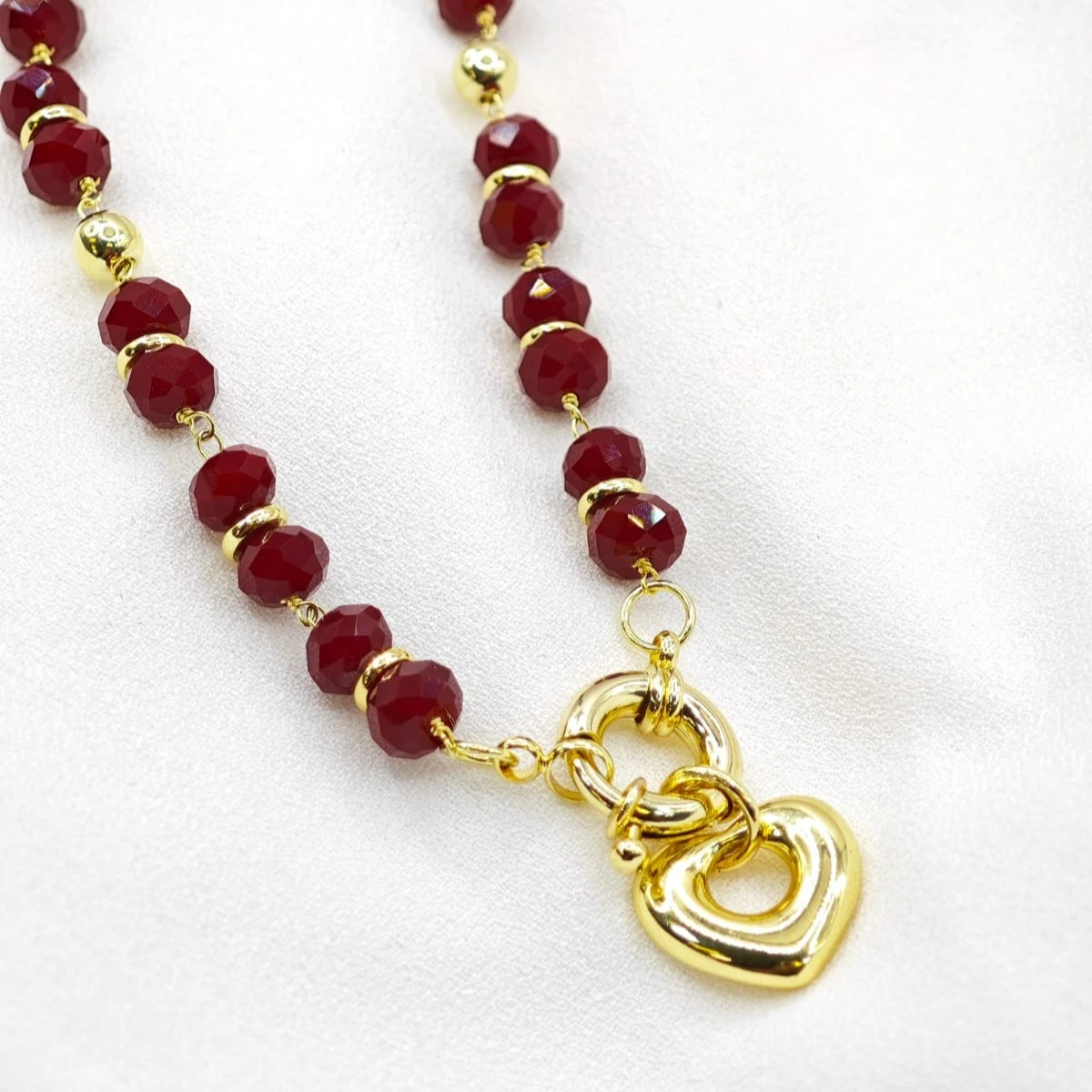 Collar piedras rojas SXA133626 OLS-ROJO