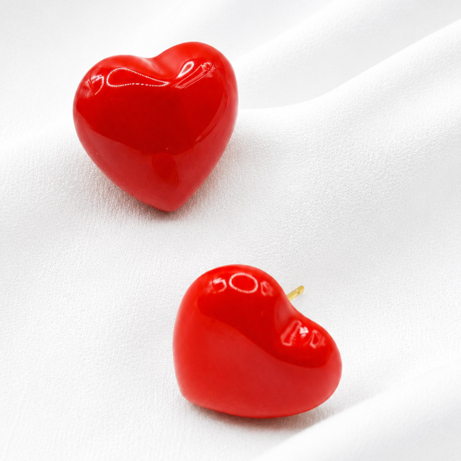 Aros corazón rojo BXA131903 OLS-ROJO