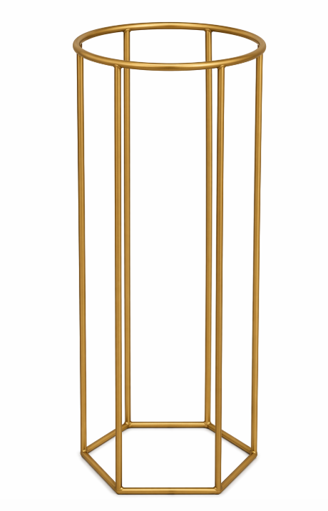 Soporte Hexagonal Dorado