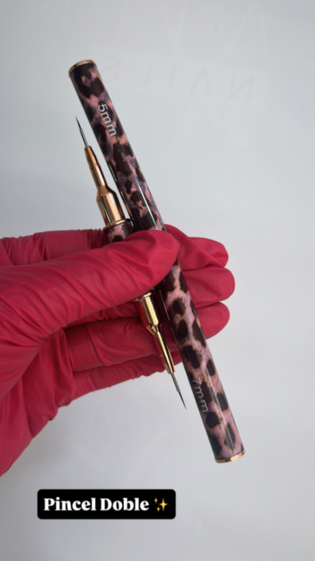 Pincel Liner Doble 5Mm y 7Mm * Cristal Style
