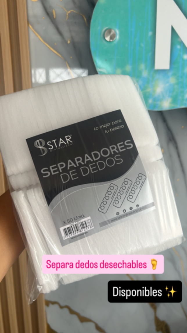 Separadores de dedos x50 Desechables