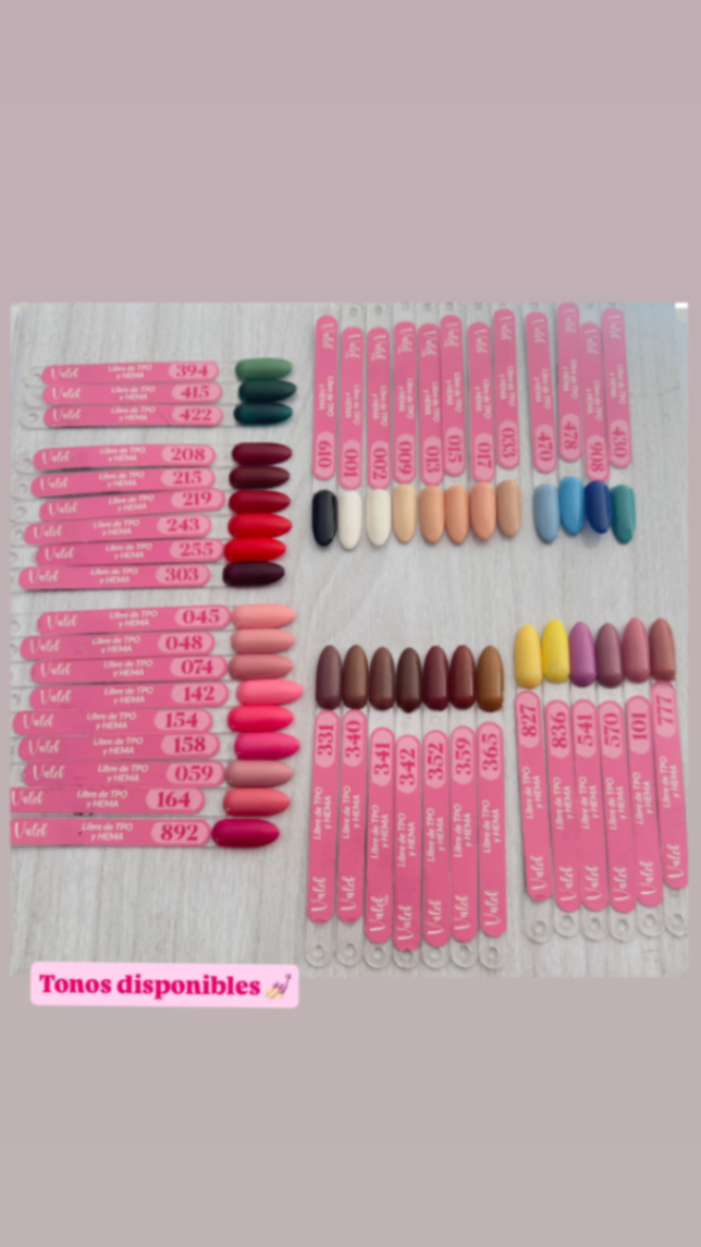 Esmaltes semipermanente de 10 ml *Valef