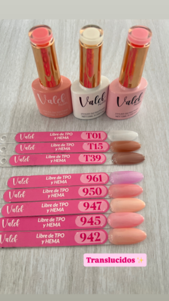Bases translúcidas de 10 ml *Valef