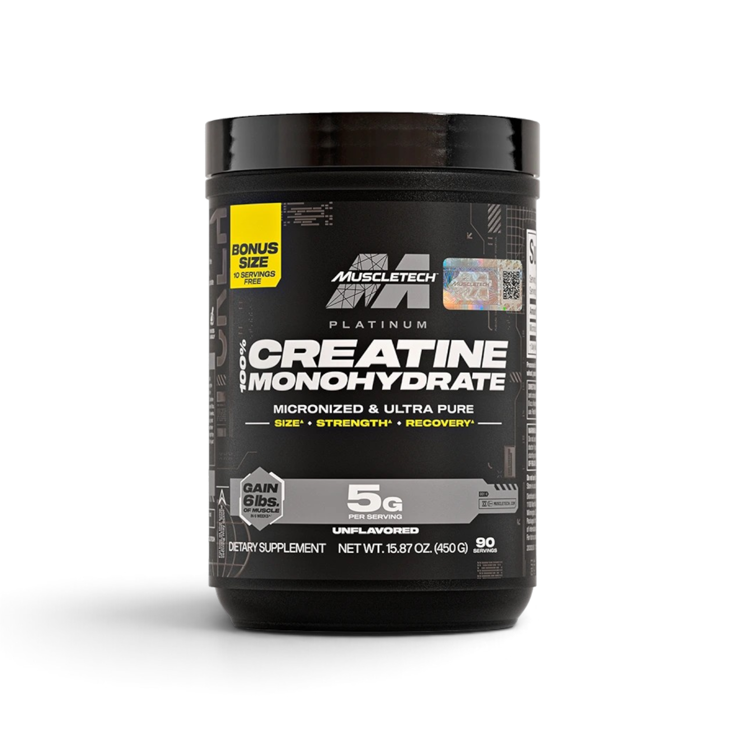 Creatina Monohidratada Platinum Muscletech 450 gramos 90 porciones