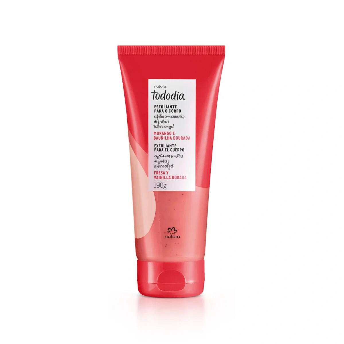 Natura Exfoliante corporal fresa y vainilla dorada 190g