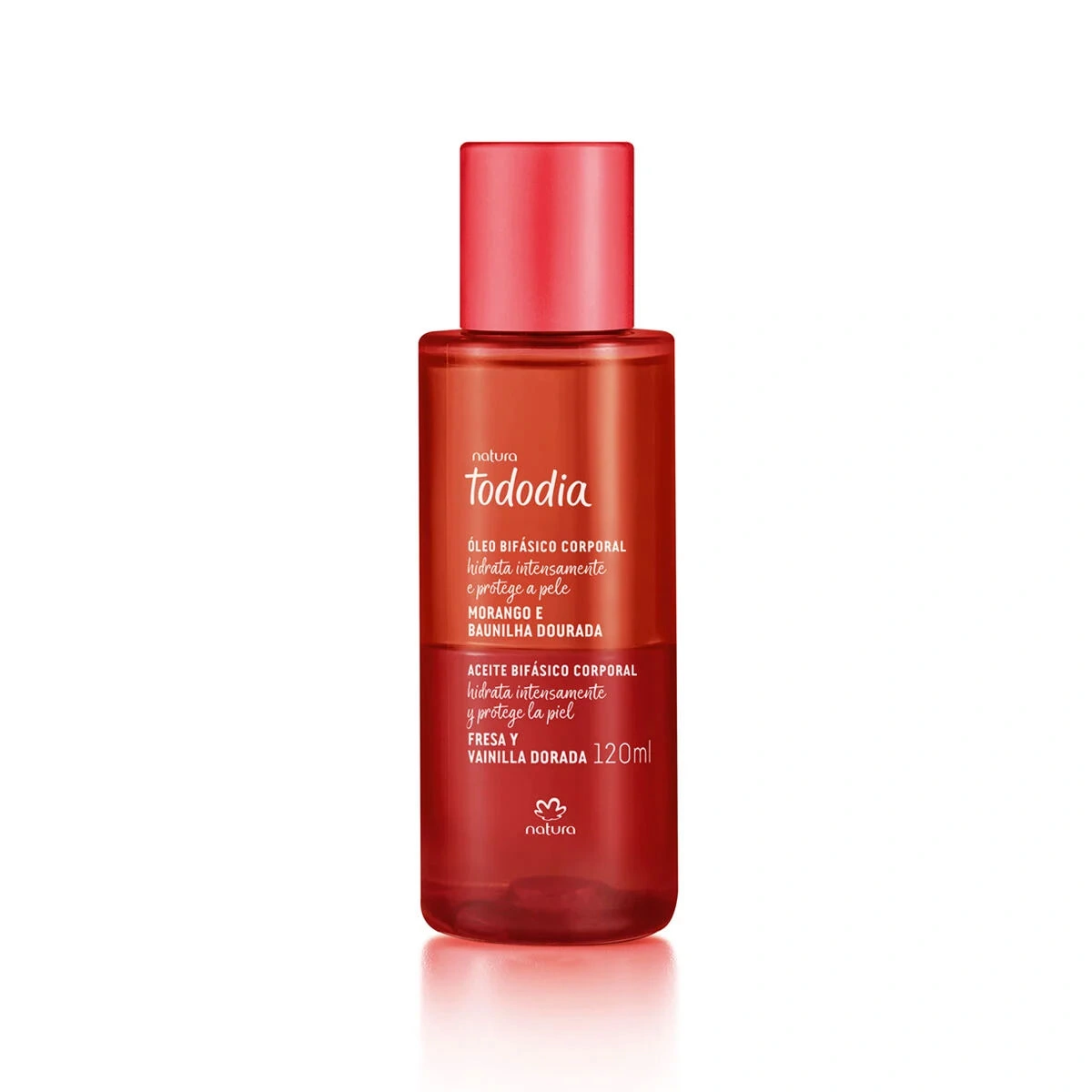Natura Aceite bifásico fresa y vainilla dorada 120ml