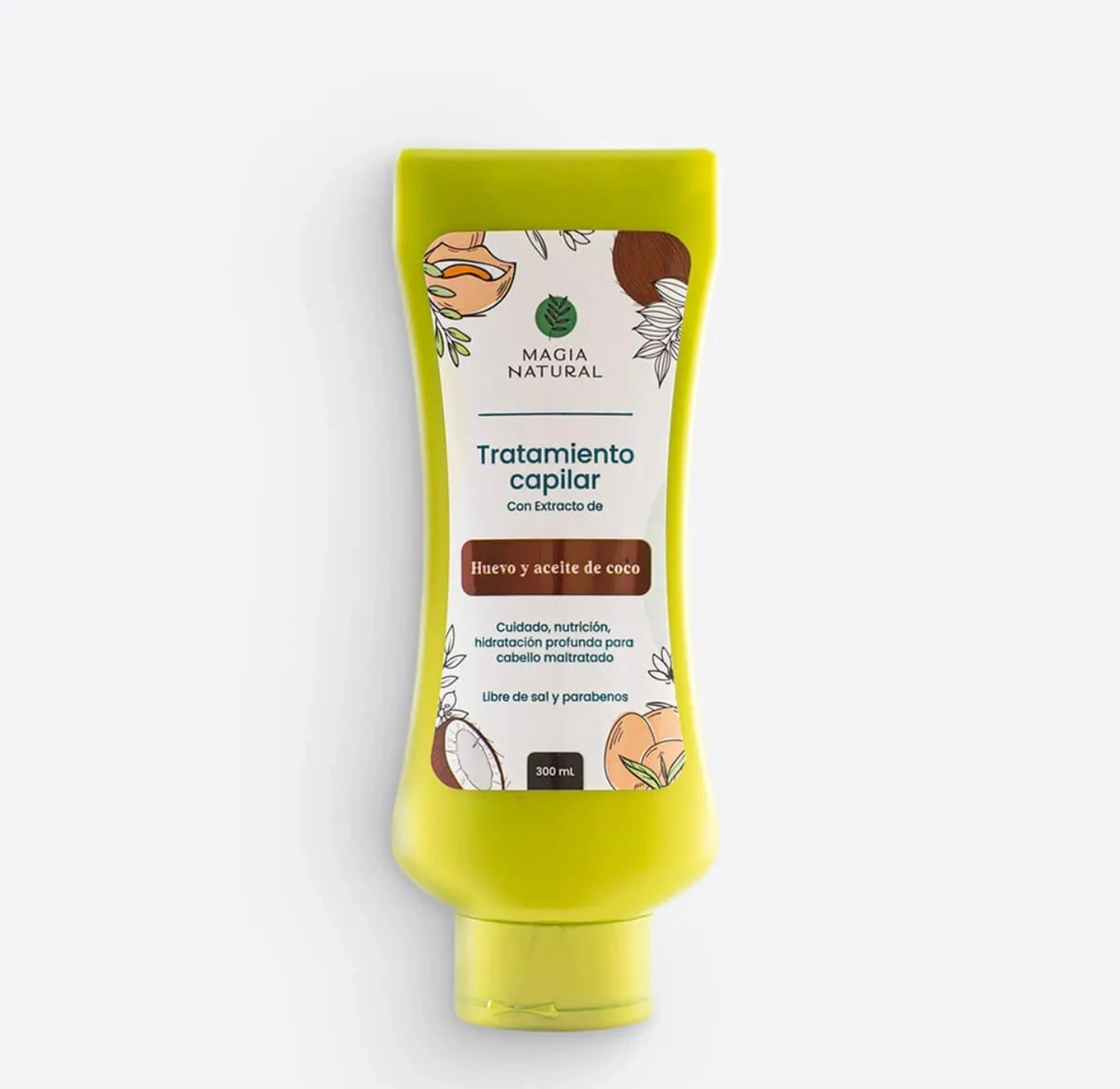 TRATAMIENTO CAPILAR CON HUEVO Y ACEITE DE COCO MAGIA NATURAL