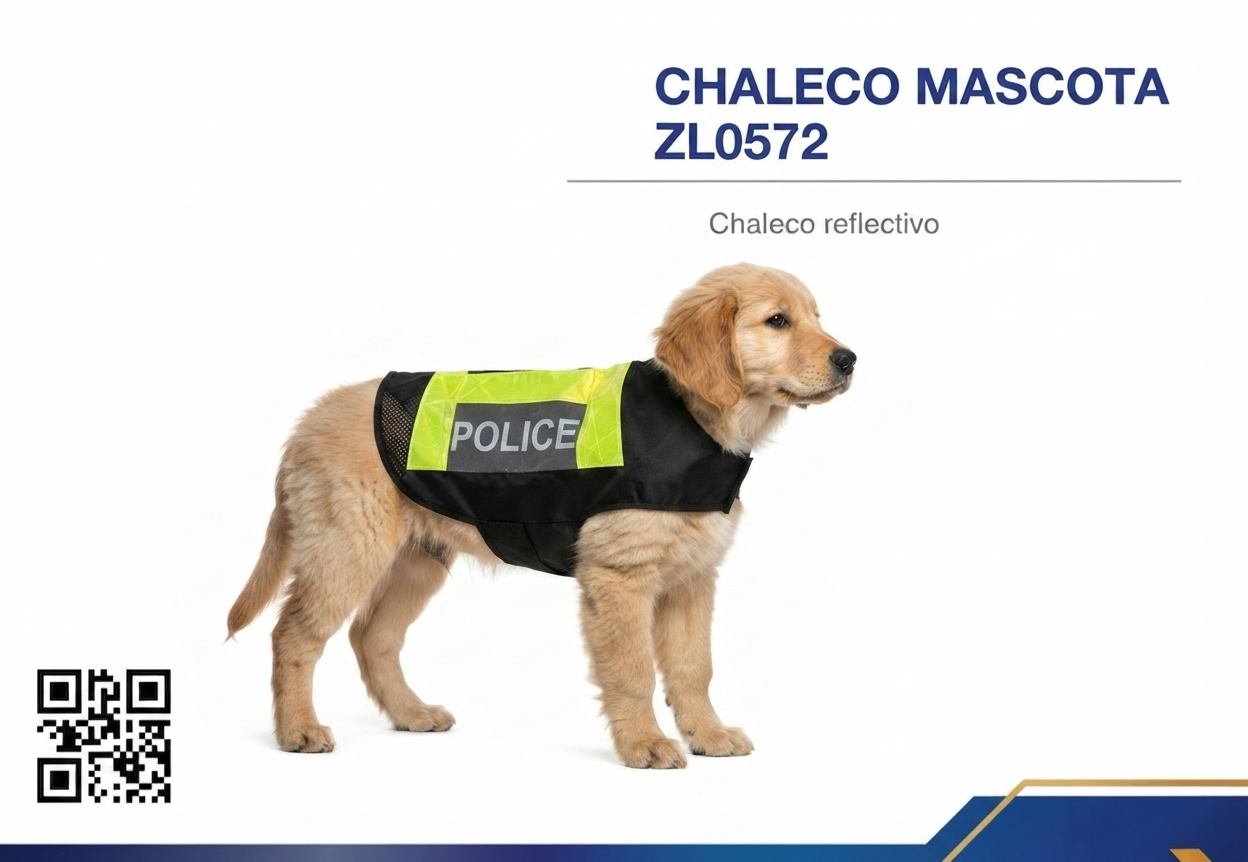 ZL0572 CHALECO POLICE REFLECTIVO