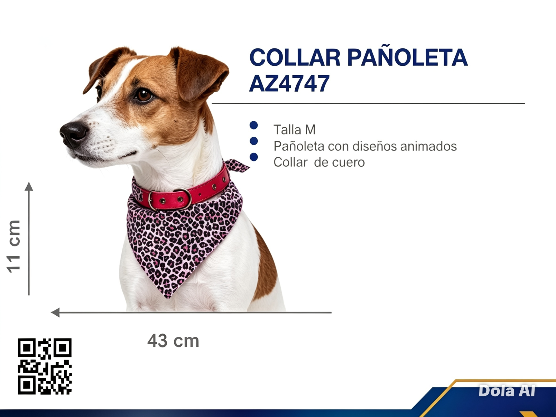 COLLAR PAÑOLETA ANIMAL PRINT TALLA M