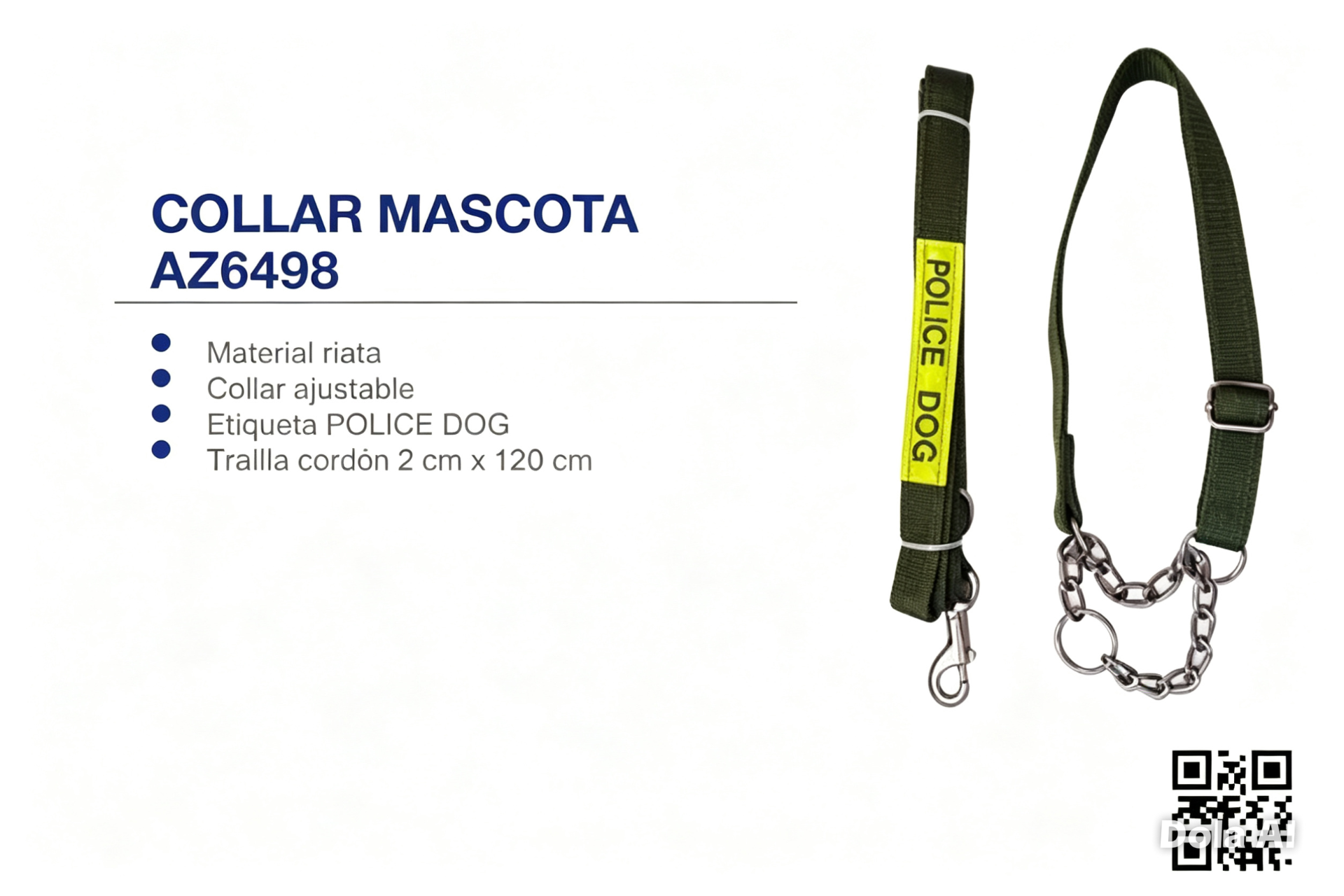 COLLAR CON AROS LAZO POLICE DOG