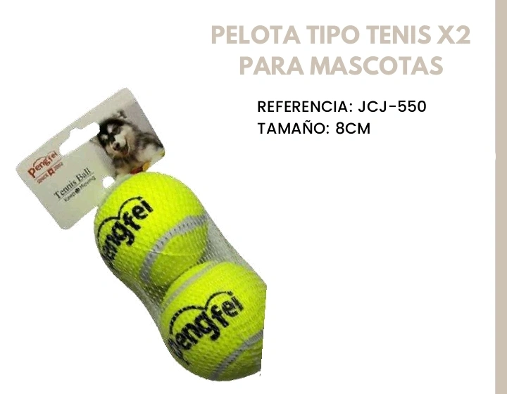 PELOTA TENIS *2 8CM