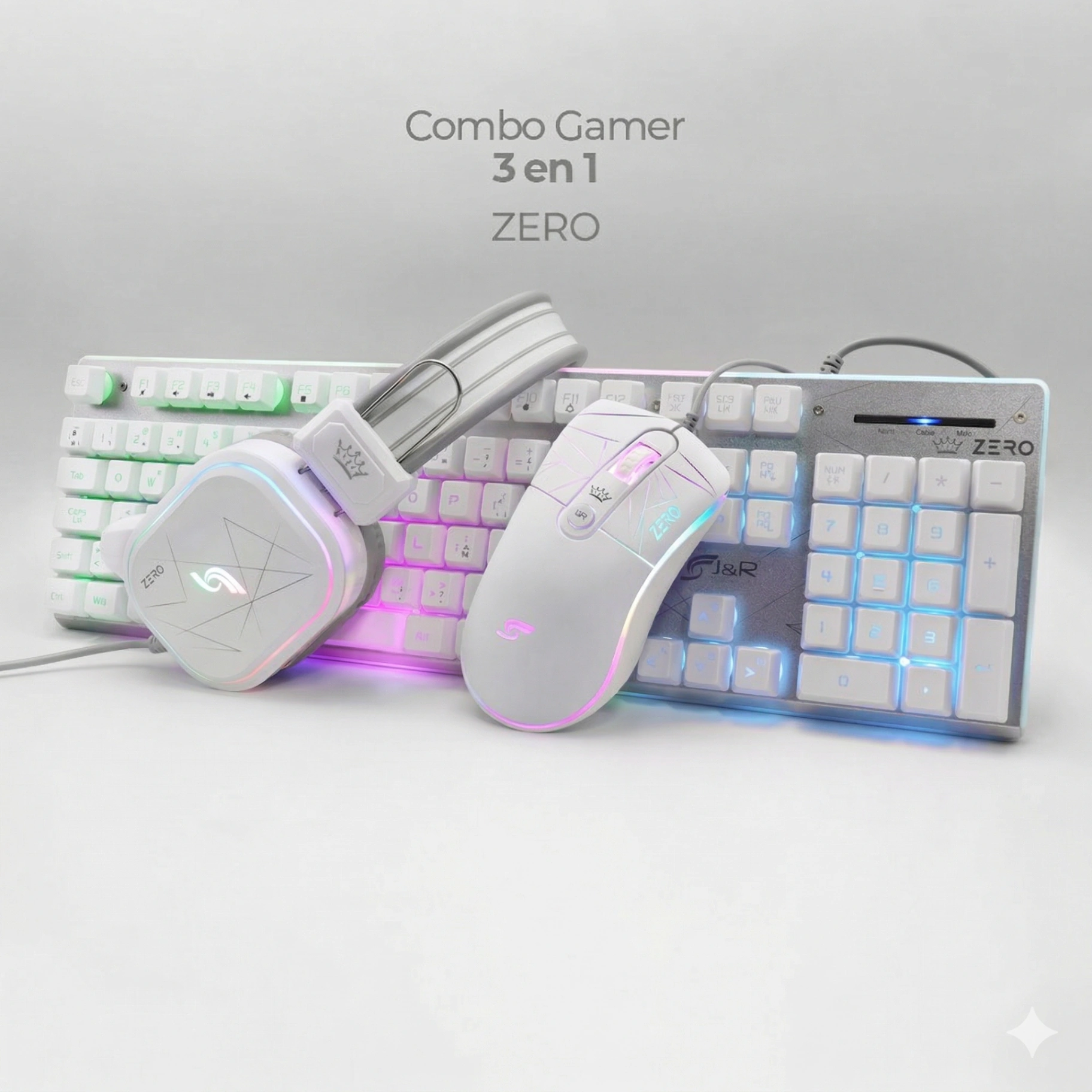 COMBO GAMER 3 EN 1 ZERO BLANCO PRO JY R 016
