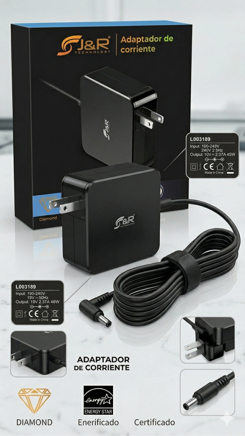 CARAGADORES ASUS PUNTA FINA 19V 237AMP 45 W