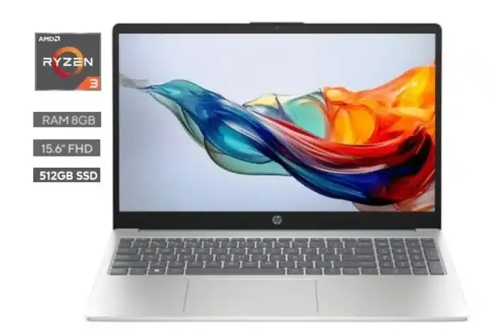 HP 15-FC0232LA – AMD RYZEN 3 7320U – 8GB LPDDR5 – 512GB SSD – PANTALLA 15,6″ FHD – NO DVD – HDMI – FREEDOS – AZUL CLARO DE LUNA – B9TN6LA#ABM
