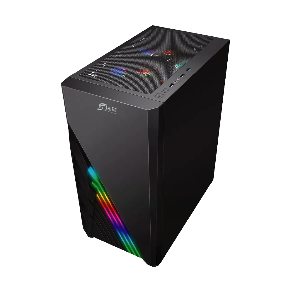 CHASIS JYR GAMER ATX JX116 ONYX- NEGRO – 3 FAN (613016)