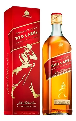 Whisky Red Label botella