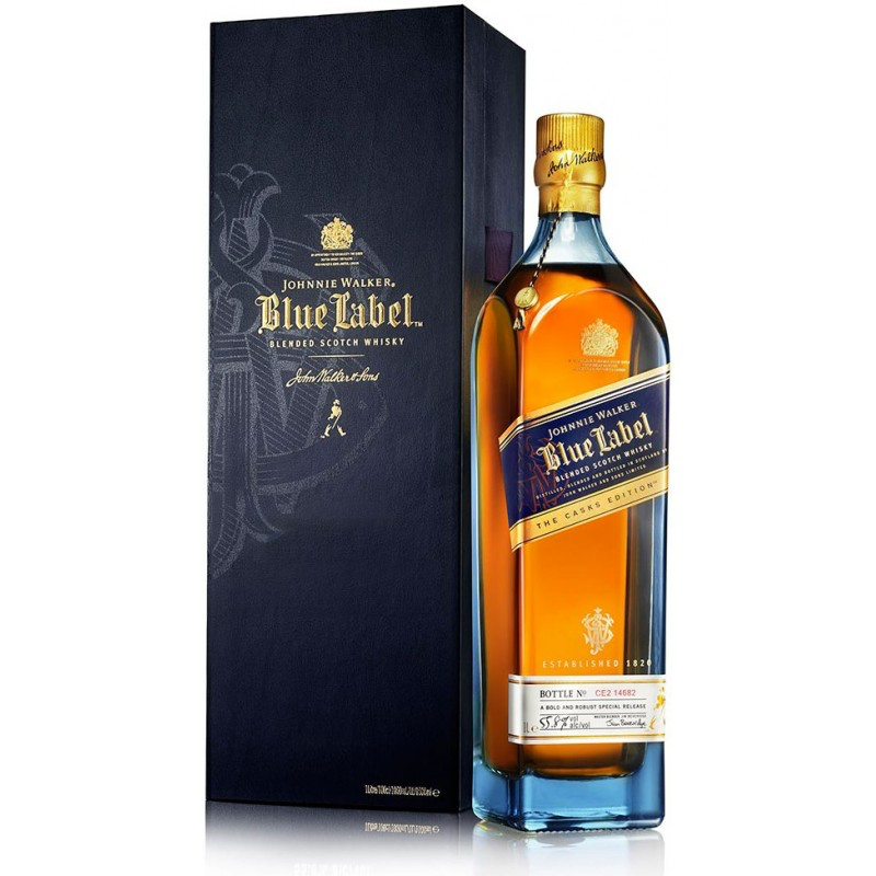 Whisky Blue Label botella