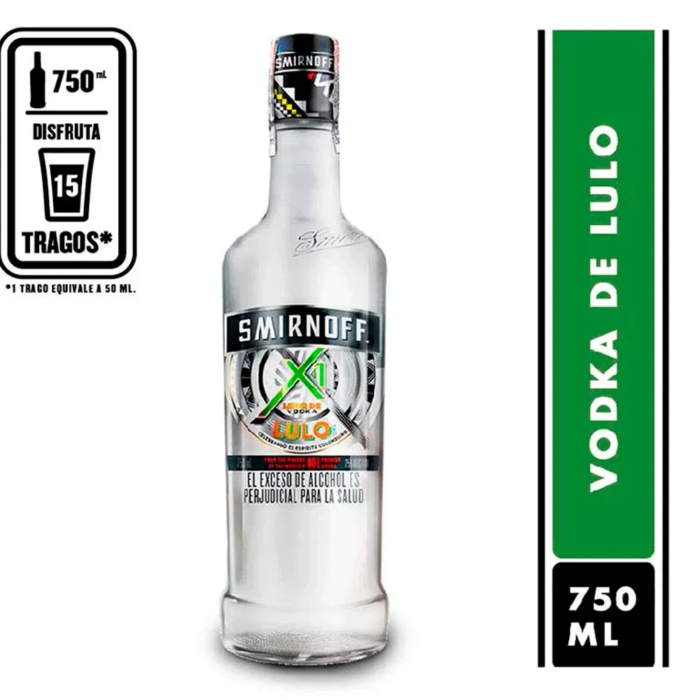 Vodka Smirnoff Lulo botella