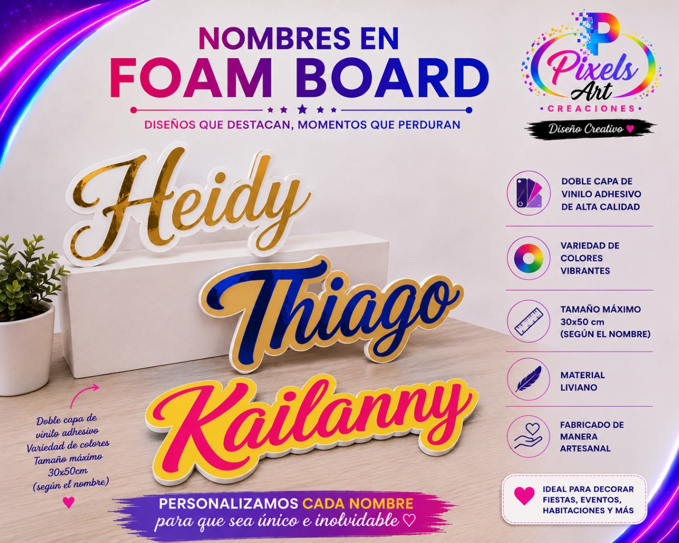 Nombres en Foamboard