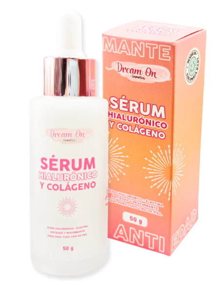 Serum Facial Antiedad Colágeno Y Ácido Hialuronico Dream On Cosmetics
