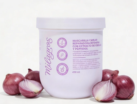 Mascarilla con cebolla y péptidos Milagros