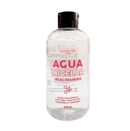 Agua Micelar Desmaquillante con Ácido Hialuronico Dream On Cosmetics
