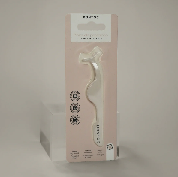 Pinza Para Pestañas de Agarre Ancho Montoc